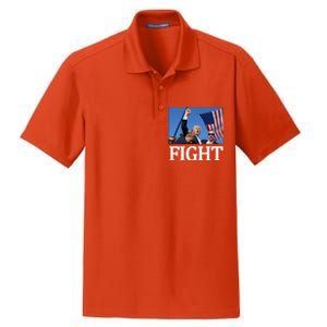 Fight For America Trump Assassination Attempt Fist Dry Zone Grid Polo