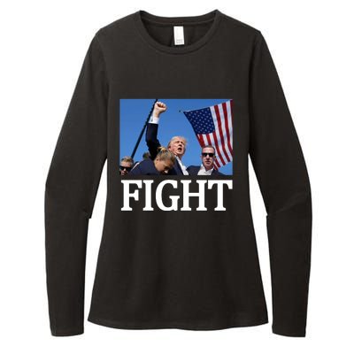 Fight For America Trump Assassination Attempt Fist Womens CVC Long Sleeve Shirt