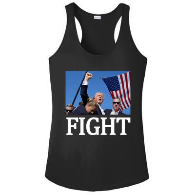 Fight For America Trump Assassination Attempt Fist Ladies PosiCharge Competitor Racerback Tank