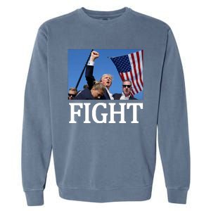 Fight For America Trump Assassination Attempt Fist Garment-Dyed Sweatshirt