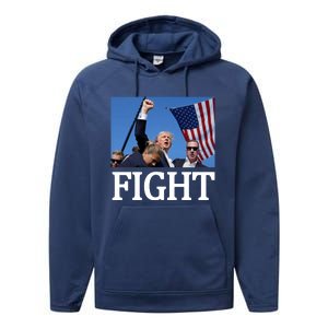 Fight For America Trump Assassination Attempt Fist Performance Fleece Hoodie