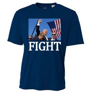 Fight For America Trump Assassination Attempt Fist Cooling Performance Crew T-Shirt