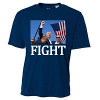 Fight For America Trump Assassination Attempt Fist Cooling Performance Crew T-Shirt