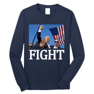 Fight For America Trump Assassination Attempt Fist Long Sleeve Shirt