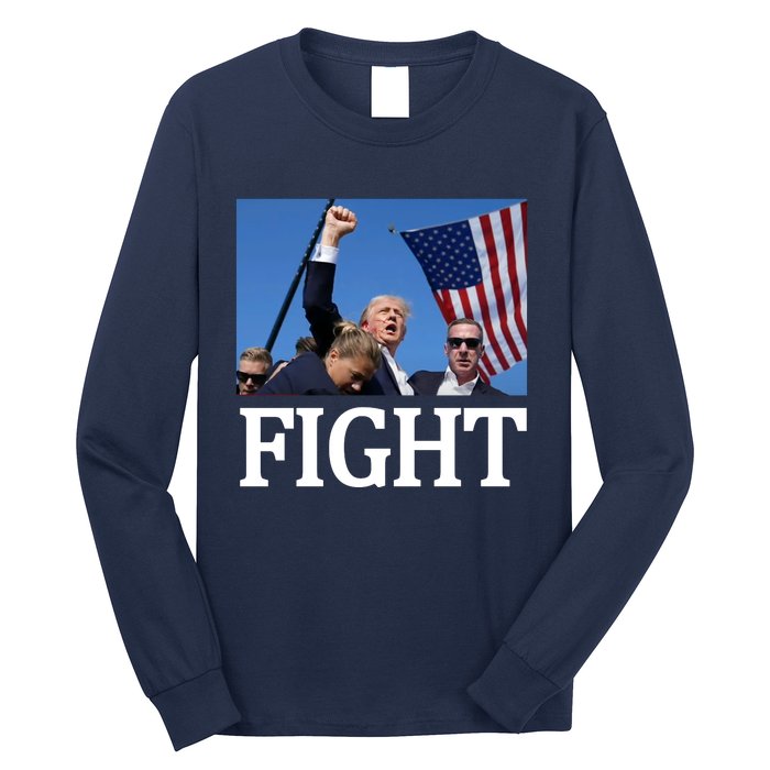 Fight For America Trump Assassination Attempt Fist Long Sleeve Shirt