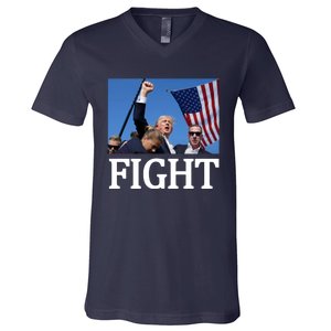 Fight For America Trump Assassination Attempt Fist V-Neck T-Shirt