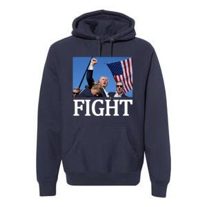 Fight For America Trump Assassination Attempt Fist Premium Hoodie