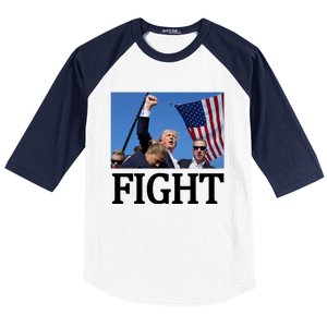 Fight For America Trump Assassination Attempt Fist Baseball Sleeve Shirt