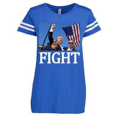 Fight For America Trump Assassination Attempt Fist Enza Ladies Jersey Football T-Shirt