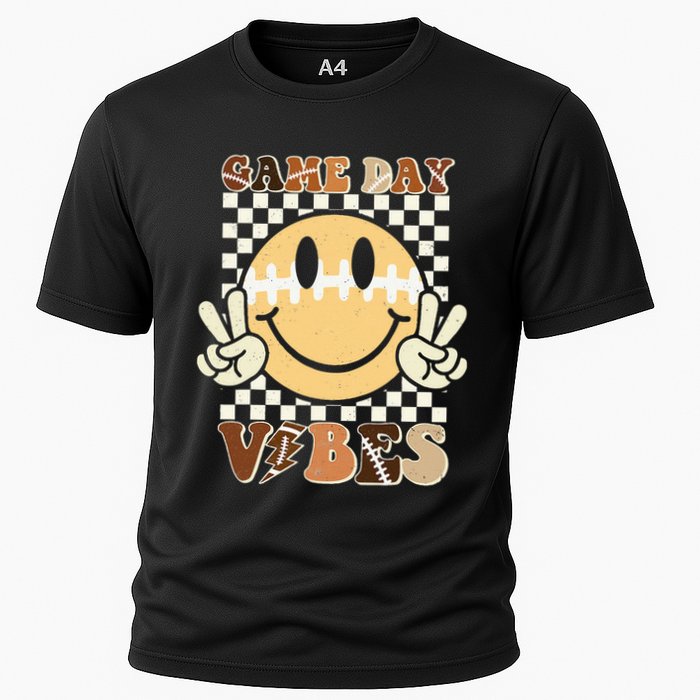 Funny Face American Football Game Day Vibes Sport Girl Cooling Performance Crew T-Shirt