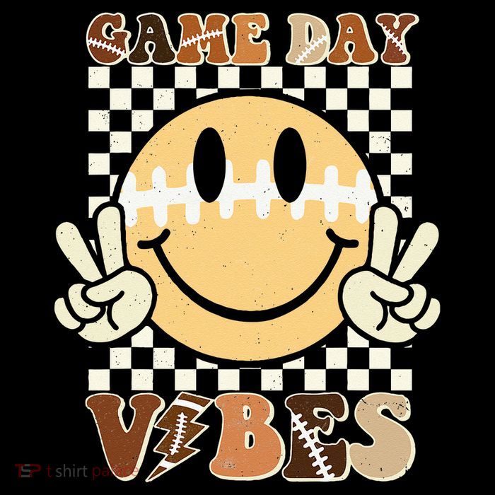 Funny Face American Football Game Day Vibes Sport Girl T-Shirt