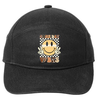Funny Face American Football Game Day Vibes Sport Girl 7-Panel Snapback Hat