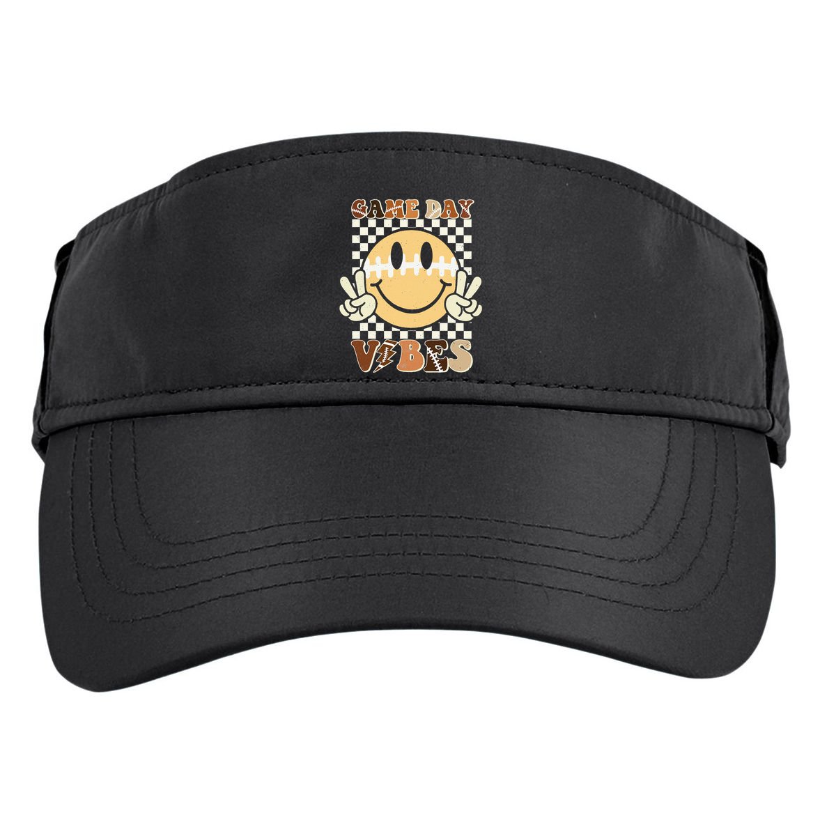 Funny Face American Football Game Day Vibes Sport Girl Adult Drive Performance Visor