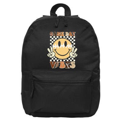 Funny Face American Football Game Day Vibes Sport Girl 16 in Basic Backpack