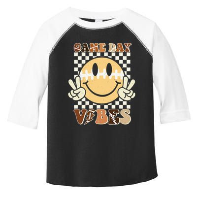 Funny Face American Football Game Day Vibes Sport Girl Toddler Fine Jersey T-Shirt