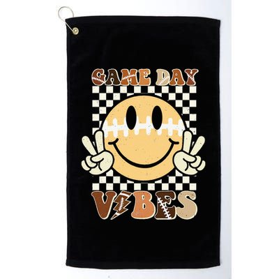 Funny Face American Football Game Day Vibes Sport Girl Golf Towel