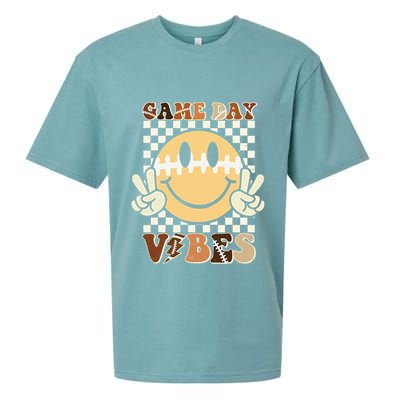 Funny Face American Football Game Day Vibes Sport Girl Sueded Cloud Jersey T-Shirt