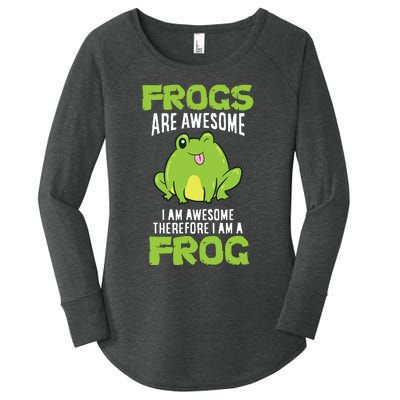 Funny Frogs Are Awesome I'm Awesome Therefore I'm Awesome Therefore I Am A Frog Women's Perfect Tri Tunic Long Sleeve Shirt