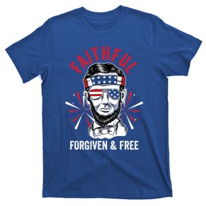 Faithful Forgiven And Free Fireworks Director Lincoln Gift T-Shirt