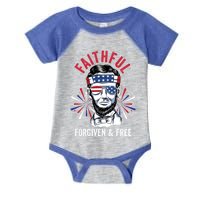 Faithful Forgiven And Free Fireworks Director Lincoln Gift Infant Baby Jersey Bodysuit