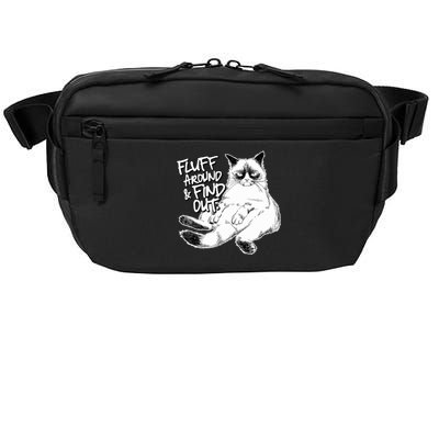 Funny Fluff Around And Find Out, Grumpy Kitty, Sarcastic Cat Crossbody Pack