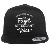 Funny Flight Attendant Flat Bill Trucker Hat