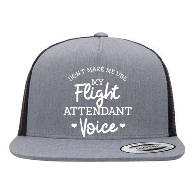 Funny Flight Attendant Flat Bill Trucker Hat