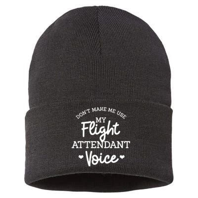 Funny Flight Attendant Sustainable Knit Beanie