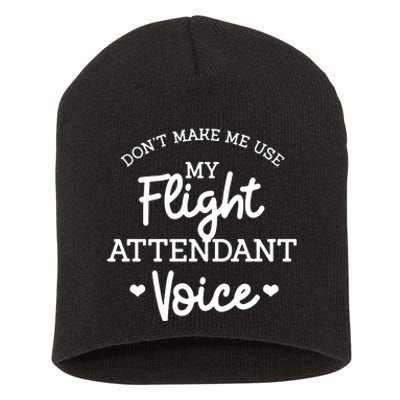 Funny Flight Attendant Short Acrylic Beanie