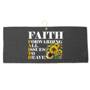 Faith Forwarding All Issues To Heaven Christian Scripture Large Microfiber Waffle Golf Towel