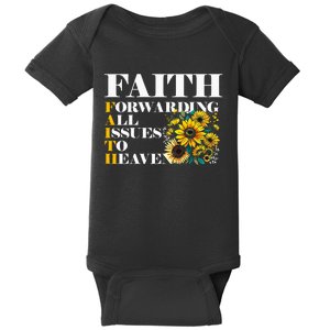 Faith Forwarding All Issues To Heaven Christian Scripture Baby Bodysuit