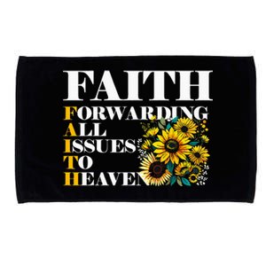 Faith Forwarding All Issues To Heaven Christian Scripture Microfiber Hand Towel