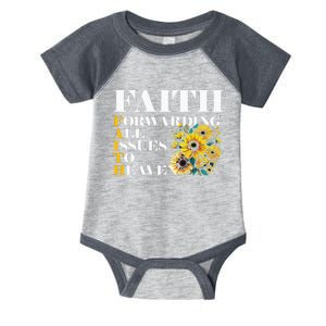 Faith Forwarding All Issues To Heaven Christian Scripture Infant Baby Jersey Bodysuit