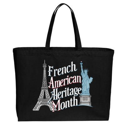 Funny French American Heritage Month Cotton Canvas Jumbo Tote