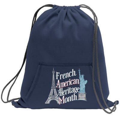 Funny French American Heritage Month Sweatshirt Cinch Pack Bag