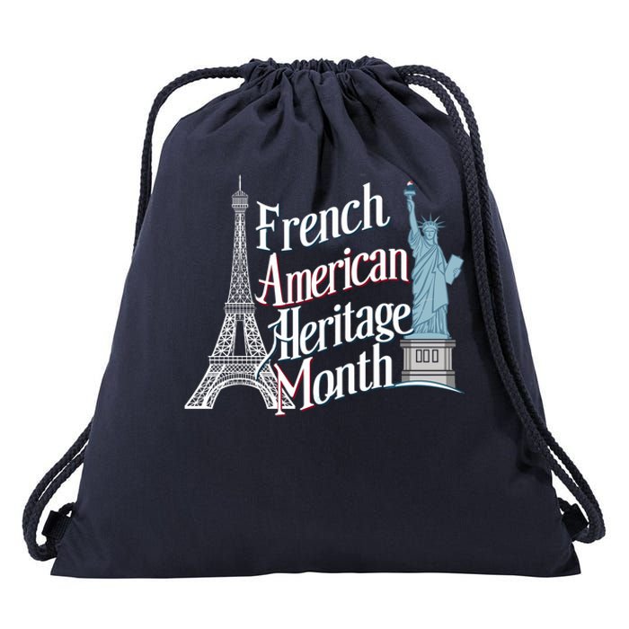 Funny French American Heritage Month Drawstring Bag