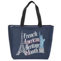 Funny French American Heritage Month Zip Tote Bag