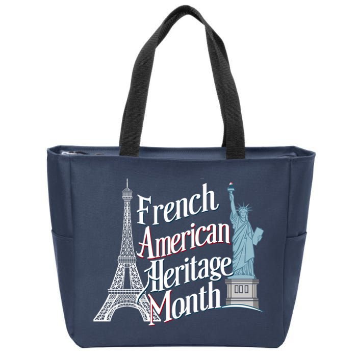 Funny French American Heritage Month Zip Tote Bag