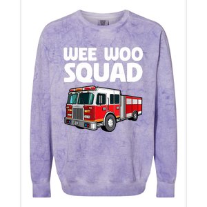 Funny Firefighter Art For Women Fire Truck Fireman Colorblast Crewneck Sweatshirt