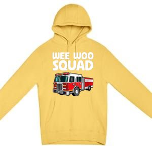 Funny Firefighter Art For Women Fire Truck Fireman Premium Pullover Hoodie