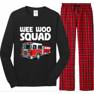 Funny Firefighter Art For Women Fire Truck Fireman Long Sleeve Pajama Set