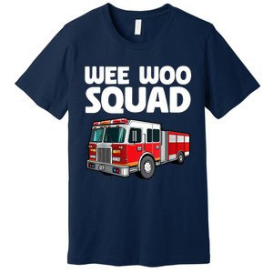 Funny Firefighter Art For Women Fire Truck Fireman Premium T-Shirt