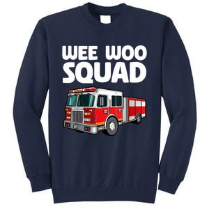 Funny Firefighter Art For Women Fire Truck Fireman Tall Sweatshirt