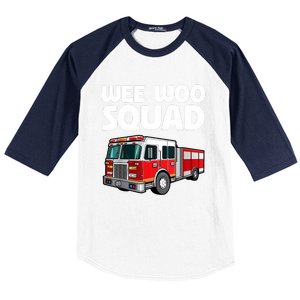 Funny Firefighter Art For Women Fire Truck Fireman Baseball Sleeve Shirt