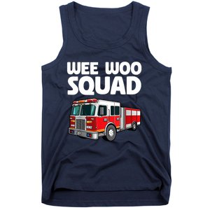 Funny Firefighter Art For Women Fire Truck Fireman Tank Top