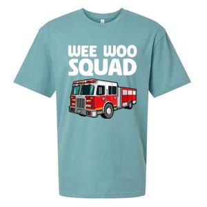 Funny Firefighter Art For Women Fire Truck Fireman Sueded Cloud Jersey T-Shirt