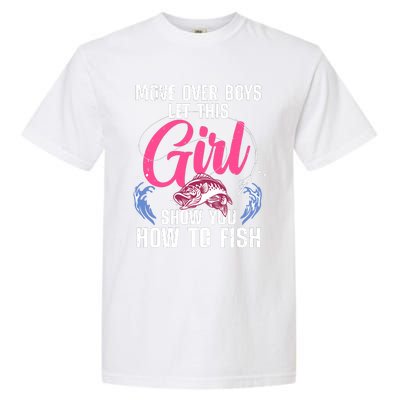 Funny Fishing Art For Girl Fishing Lover Fisherwoman Garment-Dyed Heavyweight T-Shirt