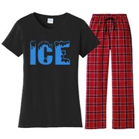 Funny Fire And Ice Halloween 2024 Family Matching Women's Flannel Pajama Set