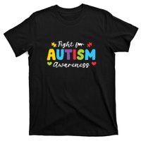 Fight For Autism Awareness Puzzle Gift Autism Awareness Day T-Shirt