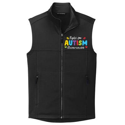 Fight For Autism Awareness Puzzle Gift Autism Awareness Day Collective Smooth Fleece Vest